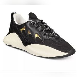 Roberto Cavalli Men’s Holographic Dad Paneled V1per Sneakers 12 New Black/ White